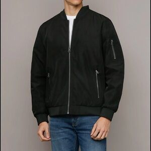 Men’s Calvin Klein black super shine bomber jacket